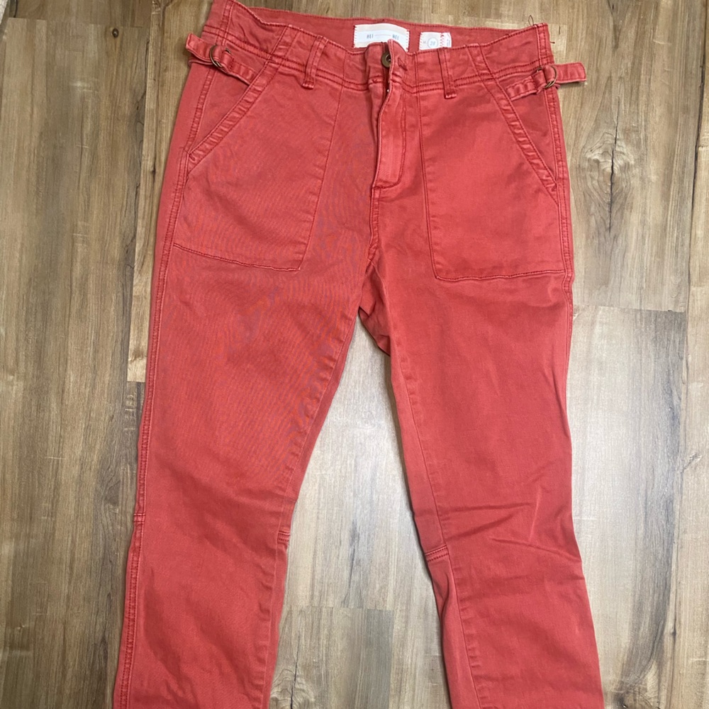 Anthropologie Hei Hei Red Trousers Women's Size 28